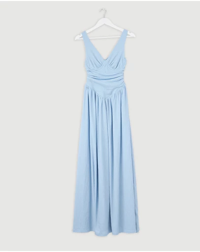 Revibe - Repaired Minima Esenciales Bhava Bustier Maxi Dress - AU 8