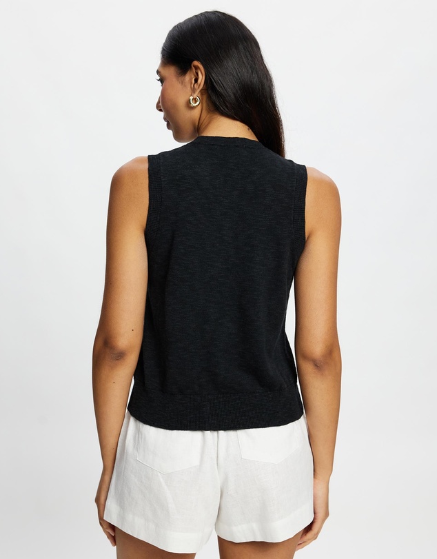 White By FTL - Kyra Button Tank