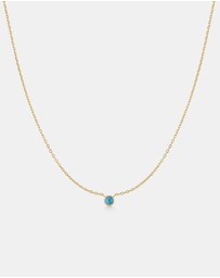 Ania Haie - Gold Bezel-Set Lab-Created Turquoise Solitaire Necklace