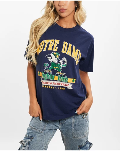 Vintage by The Real Deal - Pre Loved - 1989 NCAA Notre Dame Fighting Irish Tee