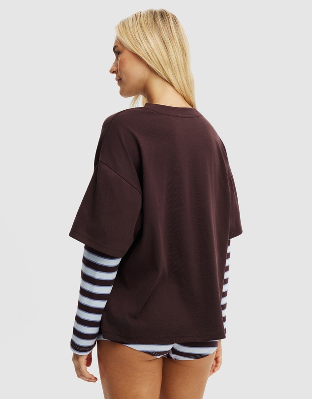 Cotton On Body - Oversized Layered Long Sleeve Top