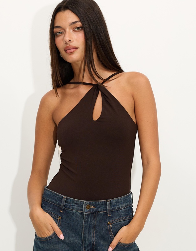 Dazie - Leni Cut Out Halter Top