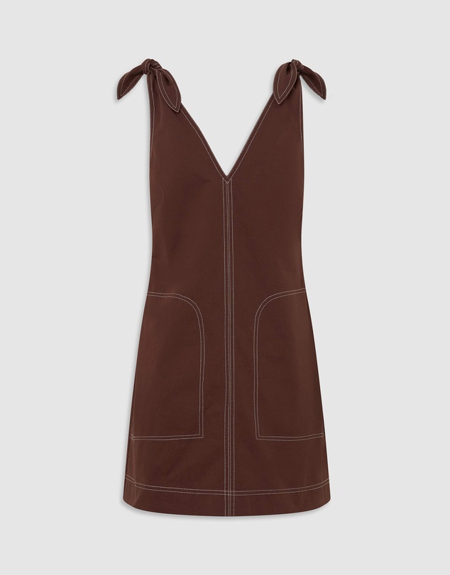 Oroton - Tie Shoulder A-Line Dress