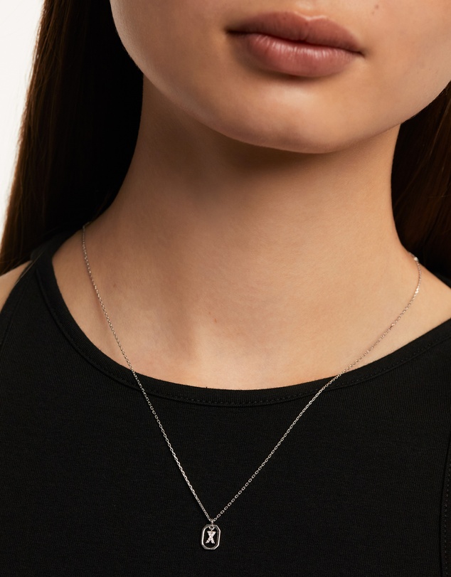 PDPAOLA - Mini Letter X Silver Necklace