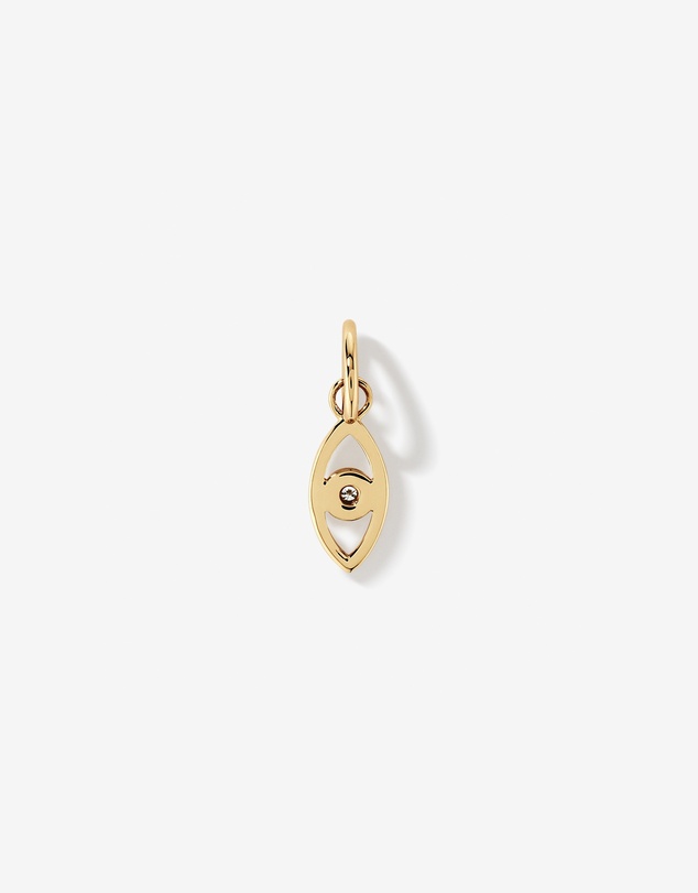 Michael Hill - Diamond Accent Evil Eye Pendant in 10kt Yellow Gold