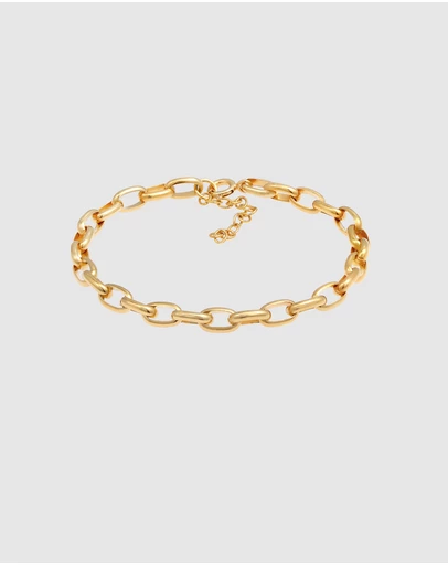 Elli Jewelry - Link Chain Bracelet in Gold-Plated 925 Silver