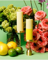 XRJ Celebrations - Pillar Two-Tone Lemonade Candle