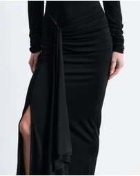 & Other Stories - Tie-Detail Turtleneck Midi Dress