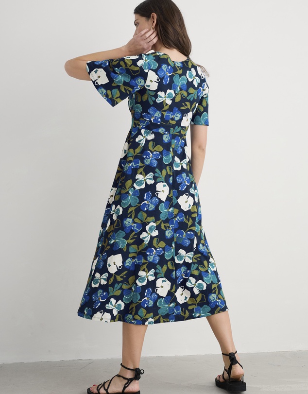 Seasalt - Seasalt Cornwall Navy Chateaux Dress (Half Sleeve)