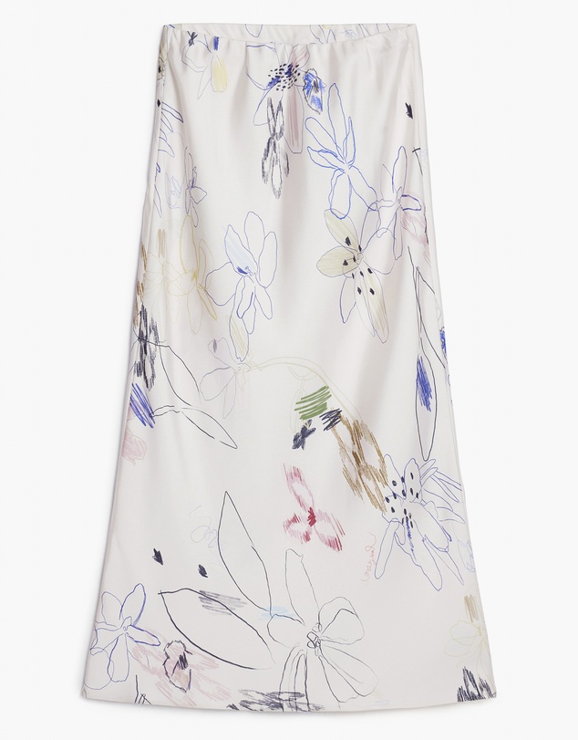 Desigual - Long skirt with strokes