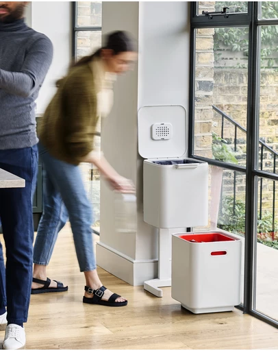 Joseph Joseph - Totem Compact 40L Waste Separation & Recycling Unit (Stone)