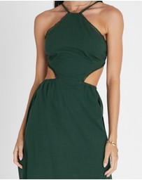 Heaven Australia - Emerald Halter Midi Dress