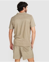 Vacay Swimwear - Olive Terry Polo