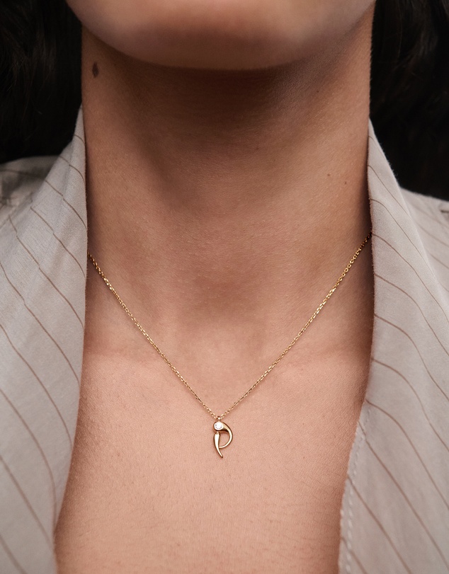 PDPAOLA - Initial 2026 P Pendant Necklace