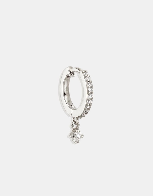 By Charlotte - 14k White Gold Magical Dreams Hoop