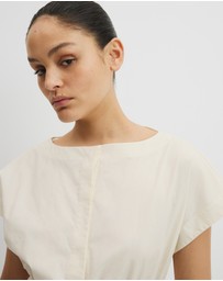 Country Road - Australian Cotton Shirred Waist Mini Dress