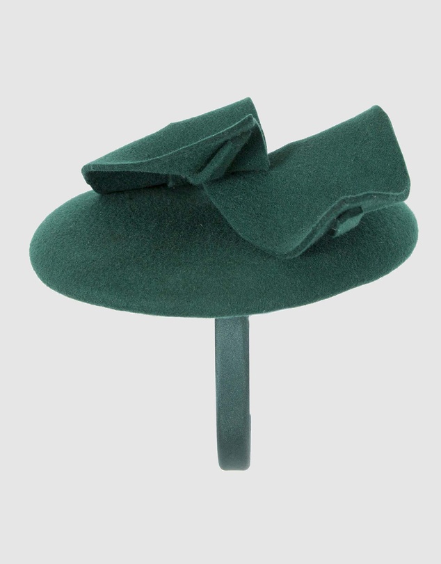 Max Alexander - Felt Winter Green Pillbox Fascinator