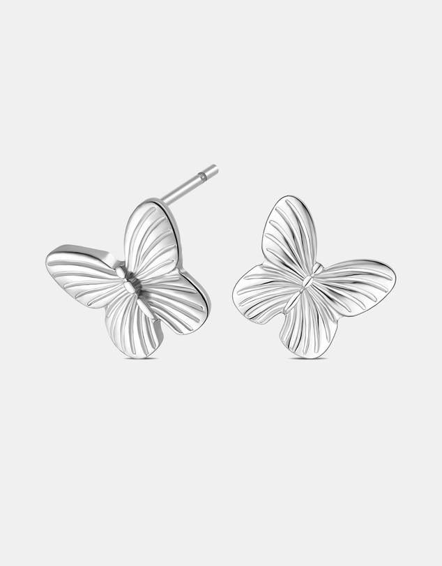 Mestige Kids - Bella Butterfly Earrings - Silver Plated