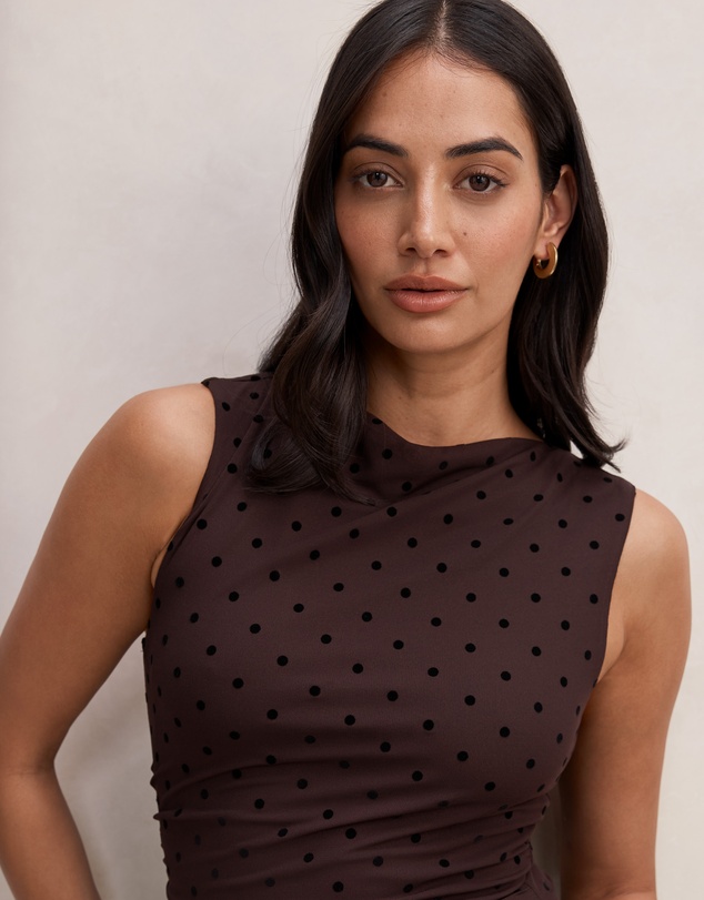 Forever New - Allegra Spot Mesh Midi Dress