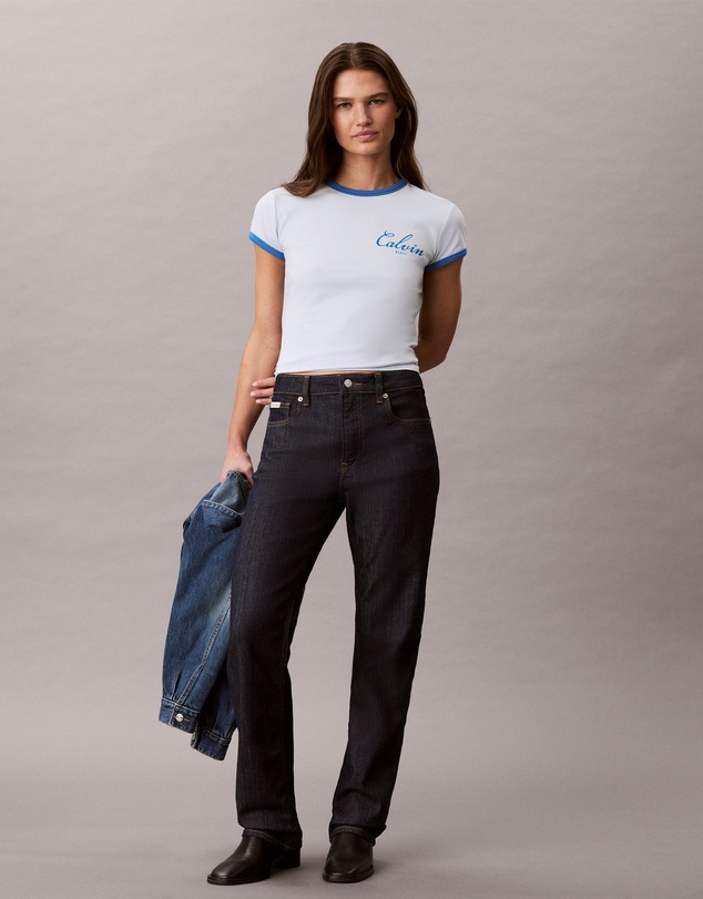 Calvin Klein Jeans - Slim Varsity Logo Ringer Tee