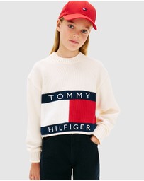 Tommy Hilfiger - Heritage Flag Rib-Knit Relaxed Jumper - Kids