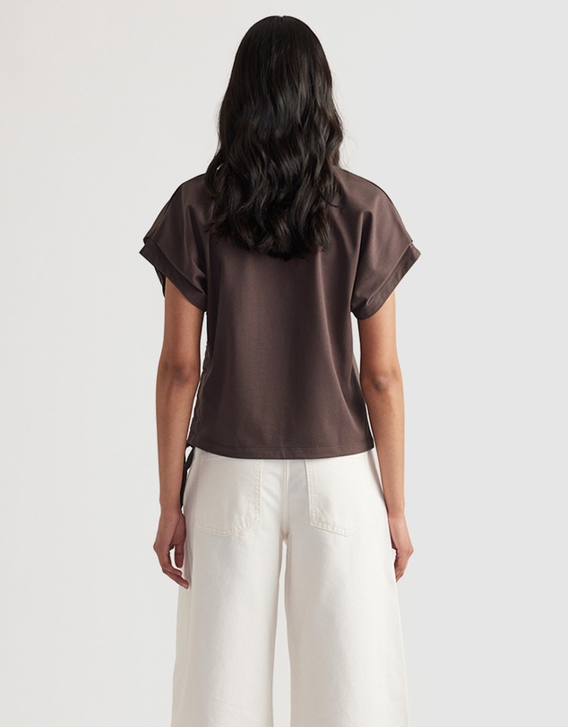 Decjuba - Frankie Satin Side Tie Top