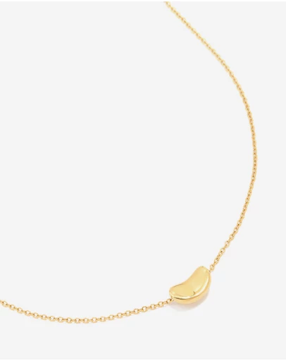 Lovisa - Waterproof Gold Plated Stainless Steel Small Bean Pendant Necklace