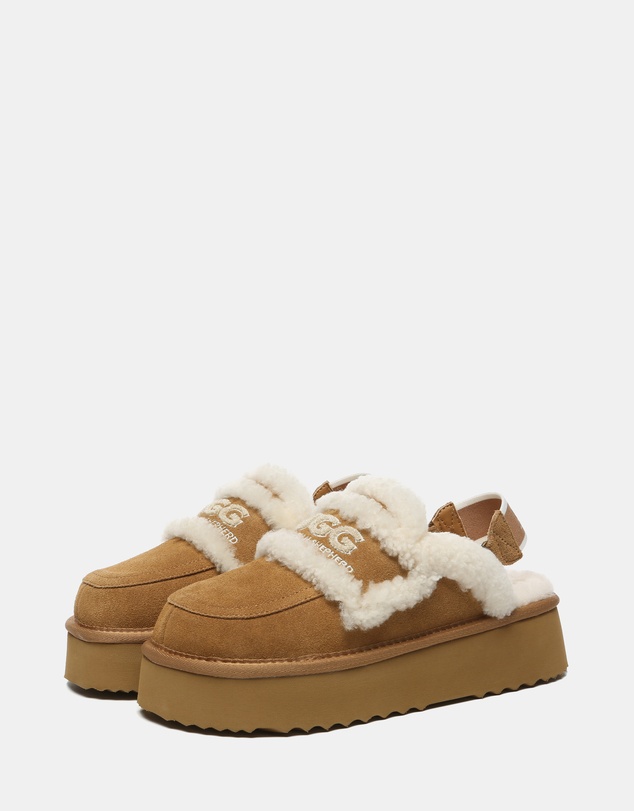 EVERAU - Australian Shepherd Ugg Rilee Platform Cow Suede Upper House Shoes