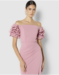 Montique - Diana Ruffle Sleeve Gown