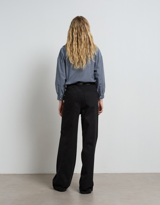 DRICOPER DENIM - Mila Black Mid Rise Palazzo Jeans