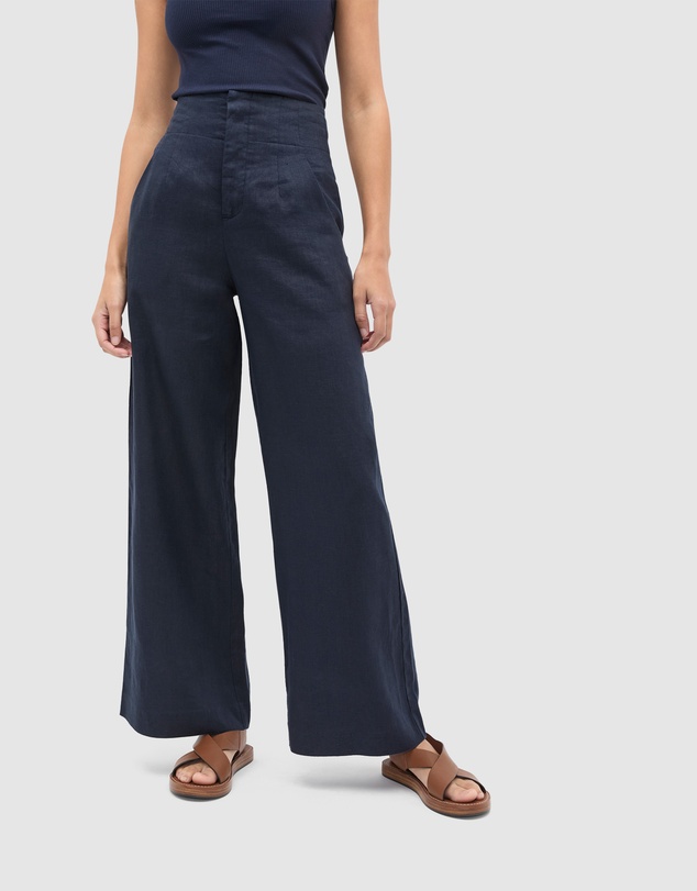 Seed Heritage - Core Linen Waisted Pant