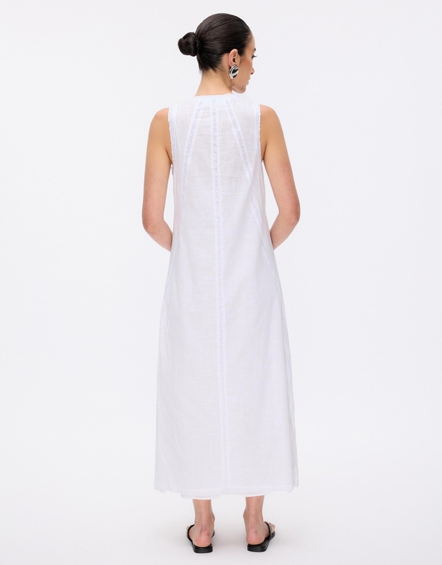 Revibe - Repaired Minima Esenciales Orsa Cotton Lace Midi Dress - AU 10
