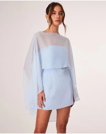 SNDYS - Brenna Cape Mini Dress