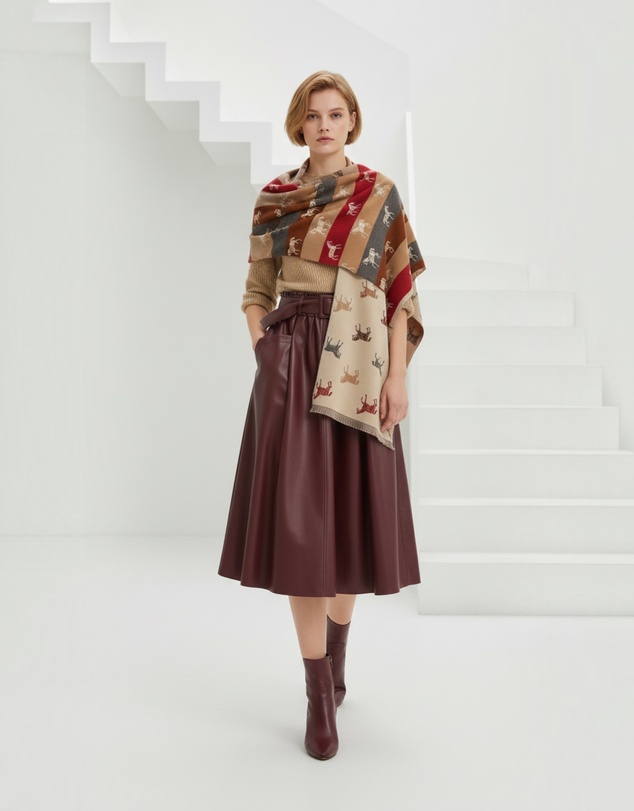 Mossée - Lily A Line Leather Skirt