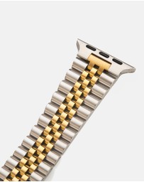 Friendie - Stainless Steel Link Bracelet Band - The Perth - Apple Watch Compatible