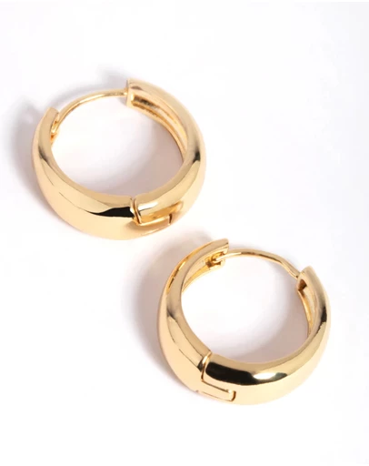 Lovisa - Gold Medium Tube Huggie Earrings