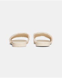 Tommy Hilfiger - Frayed Canvas Sandals - Women's