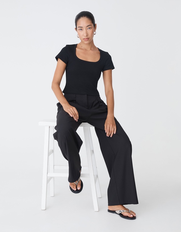Forcast - Devon Scoop Neck Rib Tee