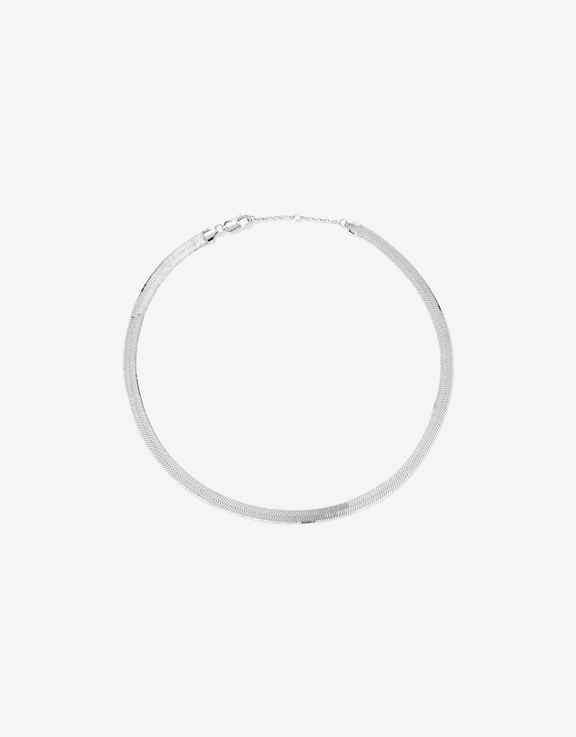 Michael Hill - Wide Herringbone Chain Necklace In Sterling Silver