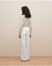 Trenery - Australian Cotton Blend High Waist Jean in White