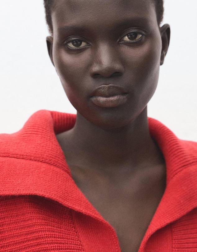 M.N.G - Polo-Neck Ribbed Sweater