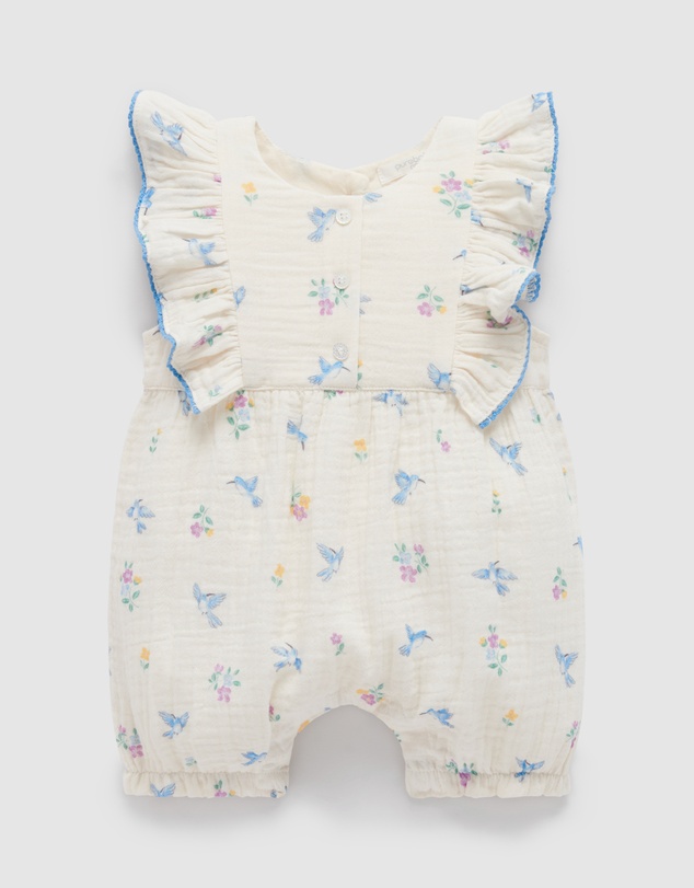 Purebaby - Ruffle Romper -Kids-Babies