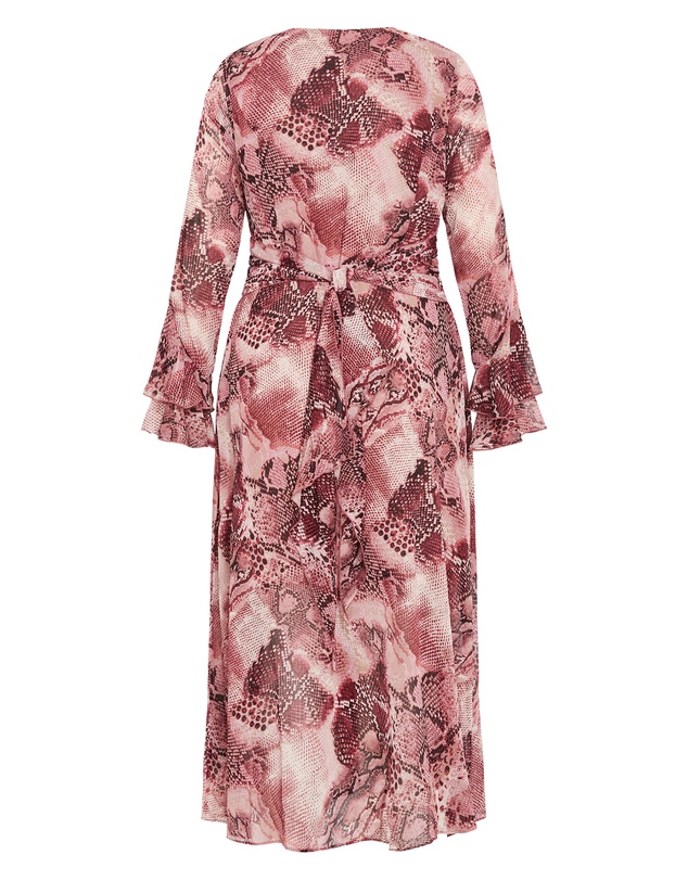 City Chic - Plunge Frill Maxi Dress