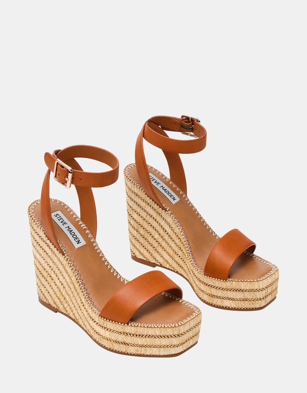 Steve Madden - Cassie Camel Leather Heels