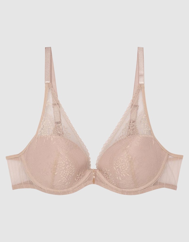 Passionata - Maddie Wired Padded Plunge Bra With Lace