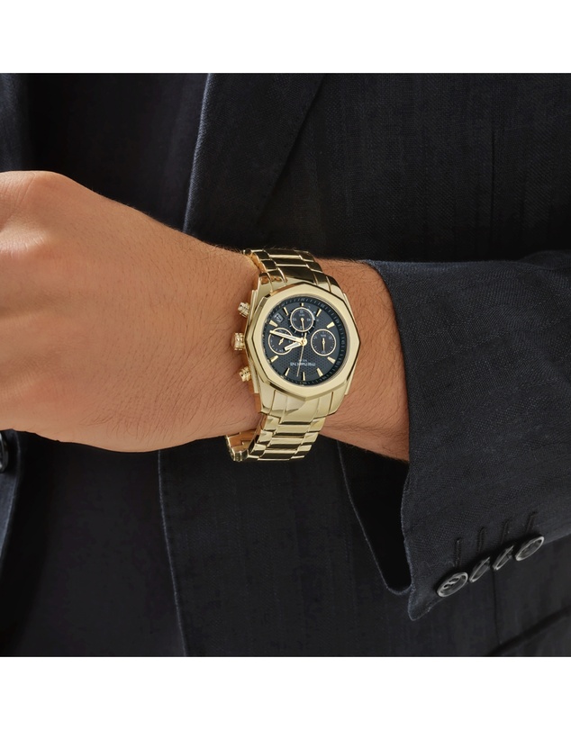 Michael Hill - Men's Solar Chronograph Watch in Gold Tone Stainless Steel