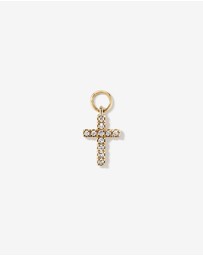 Michael Hill - Cross Single Ear Charm with 0.04 Carat TW of Diamonds in 10kt Yellow Gold