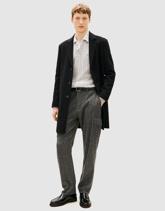 Tommy Hilfiger - Smart Casual Wool Blend Single Breasted Coat