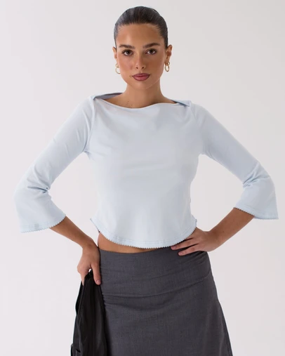 Style Addict - Lola Top - Baby Blue