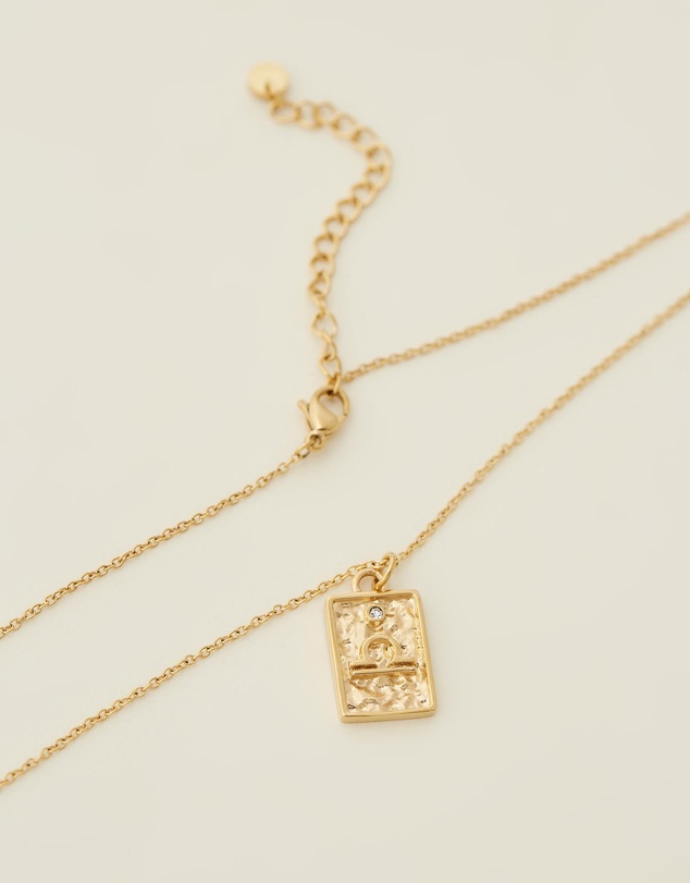 Carly Paiker - Libra Star Sign Zodiac Tag Necklace